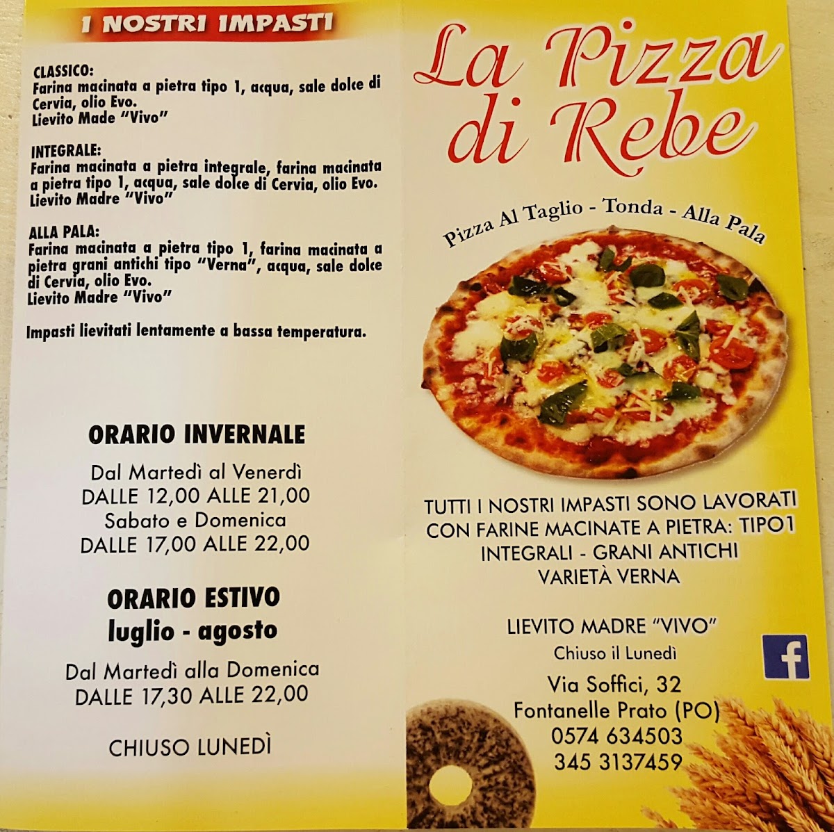 Menu La Pizza Di Rebe Di Diodato Cristiano-5